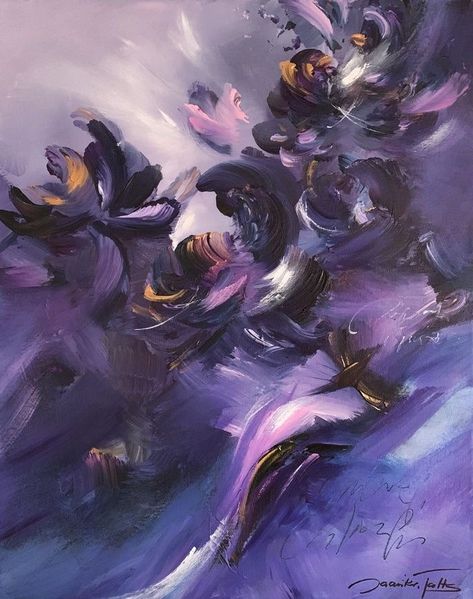 Purple And Gold Painting, Purple Painting Abstract, Purple Background Painting, Purple Painting, Intuitive Painting, Faux Painting, Purple Art, Purple Abstract, Large Abstract Painting