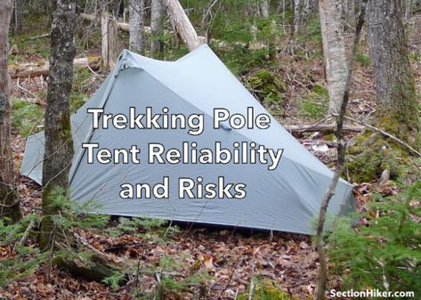 Trekking Pole Tent Reliability and Risks - https://sectionhiker.com/trekking-pole-tent-reliability/ Everest Base Camp Trek Training, Two Person Tent, Tarp Shelters, Plus Size Hiking, Trekking Pole Tent, Survival Tent Rei, Mountain Gear, Hiking Tent 2 Person, Hiking Poles