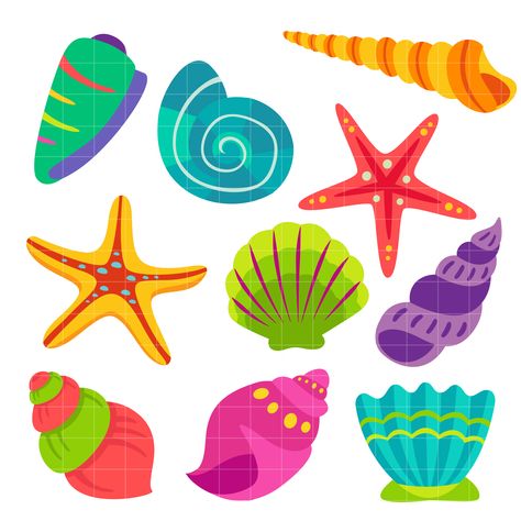 Seashell sea shell clip art clipart image Seashell Clipart Free Printable, Shell Clipart, Beach Clip Art, Seashell Clipart, Ocean Diorama, Shell Graphic, Under The Sea Crafts, Ocean Theme Classroom, Shark Themed Birthday Party