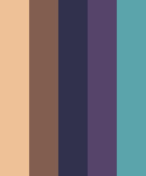 Blue Purple Brown Color Palette, Purple Brown Color Palette, Color Palets, Brown Color Schemes, Palette Design, Colors Schemes, Baby Greeting Cards, Brown Color Palette, Color Schemes Colour Palettes