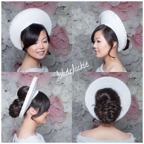 Hairstyle "Khan dong" for wedding Tea Ceremony Hair, Khan Dong, Hairstyle Asian, Wedding Hair Tips, Wedding Hair Trends, Medieval Hairstyles, Beautiful Wedding Hair, Vietnamese Wedding, Engagement Hairstyles