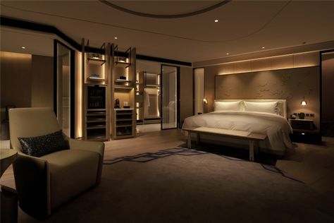 Lux Hotel, بيوت ملكية, Hotel Lighting, Luxury Hotel Room, Intercontinental Hotel, Contemporary Hotel, Cove Lighting, Hotel Room Design, Hotel Bedroom