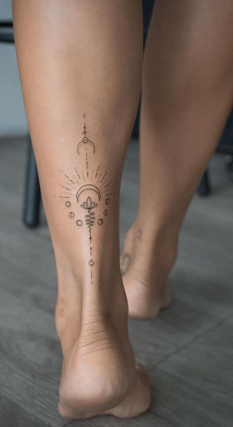 << Check out more Moon Phase Tattoos, Ideas and Meanings #tattoomenow #tattooideas #tattoodesigns #tattoos #Moonphase #Moonphasetattoo Moon Phase Tattoos, Simple Lotus Flower Tattoo, Simple Lotus Tattoo, Delicate Feminine Tattoos, Lotus Flower Tattoos, New Tattoo Styles, Lotusblume Tattoo, Small Lotus Tattoo, Font Tato