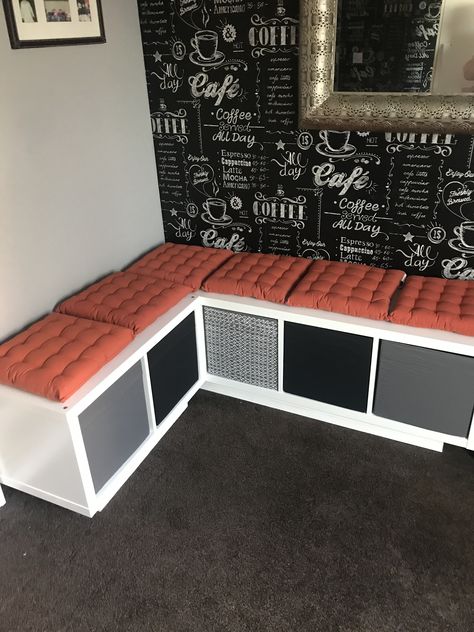 IKEA kallax units turned into storage seating