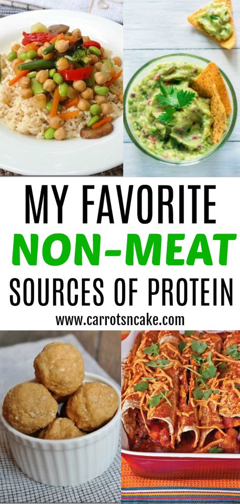 I know there are plenty more high protein vegetarian options out there, but these are my current go-tos. These are my favorite non-meat sources of protein that I eat for breakfast, lunch, dinner and snacks.   #protein #nonmeatprotein Protein Foods Not Meat, Non Meat Protein Meals, Non Meat Protein, How To Get Protein Without Meat, No Meat Protein Sources, Best Way To Get Protein Without Meat, Ways To Get Protein Without Meat, Protein That’s Not Meat, Non Meat Protein Sources