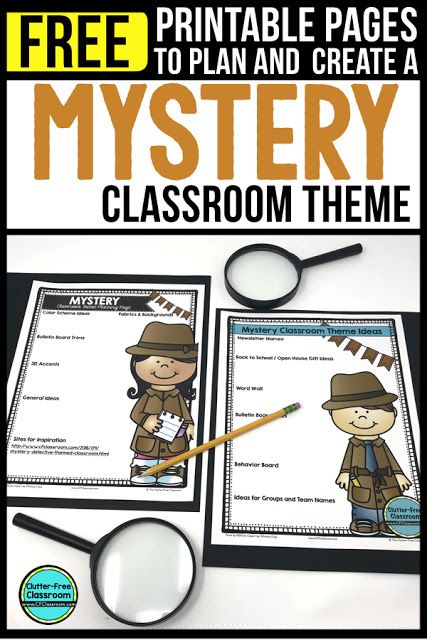 DETECTIVE Theme Classroom: If you’re an elementary teacher who is thinking about a detective or mystery theme then this classroom decor blog post is for you. It’ll make decorating for back to school fun and easy. It’s full of photos, tips, ideas, and free printables to plan and organize how you will set up your classroom and decorate your bulletin boards for the first day of school and beyond. Mystery Bulletin Board Ideas, Mystery Classroom Theme, Detective Day At School, Detective School Theme, Detective Classroom Transformation, Detective Room Transformation, Elementary Detective Activities, Detective Themed Classroom, Free Classroom Printables