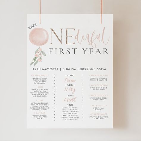 Create your own Poster | Zazzle Onederful Birthday Party Girl, First Birthday Gift Ideas, Girls First Birthday Party, Little Miss Onederful, Miss Onederful, 1st Birthday Girl Decorations, Birthday Posters, Year Poster, 1 Year Birthday