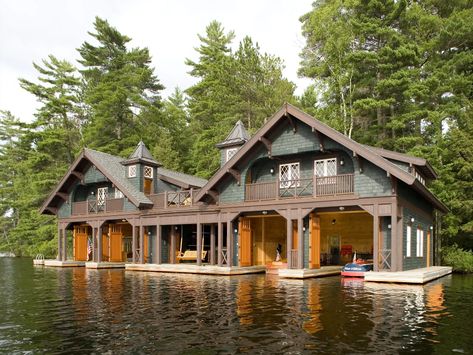 Boathouses - Boathouse Architect for the Adirondack Mountains | Custom Home Architect & Boathouse Architect Adirondack Lake House, Boathouse Design, Boat Garage, Floating Architecture, Lakefront Living, Adirondack Mountains, Architecture Model Making, Boat House, Contemporary Cottage