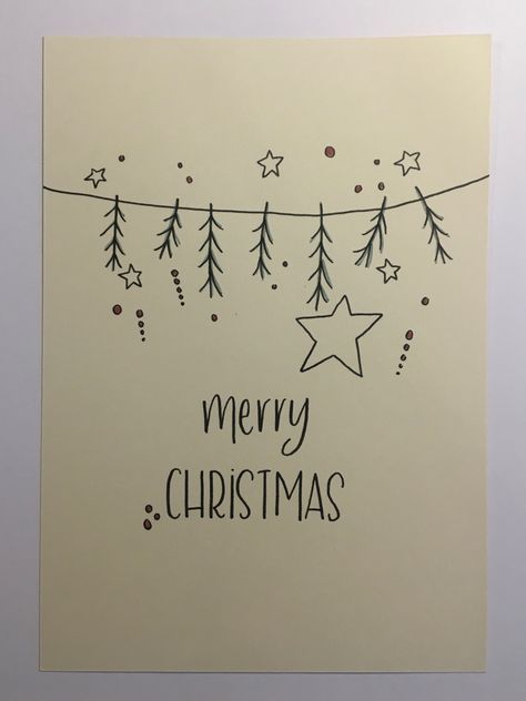 Hand Drawn Christmas Cards, By Grace Through Faith, Christmas Cards Drawing, Handcrafted Christmas Cards, Grace Through Faith, Diy Holiday Cards, Fun Christmas Cards, Christmas Calligraphy, Simple Christmas Cards