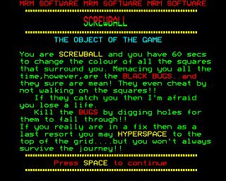 Screwball (MRM Software, 1984) Computer Pixel Art, Old Software, Retro Typewriter, Zx Spectrum, Hitchhikers Guide To The Galaxy, Hacker Wallpaper, Hitchhikers Guide, Retro Photos, Guide To The Galaxy