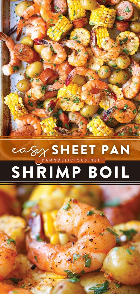 SHEET PAN SHRIMP BOIL Sheet Pan Meals Healthy, Sheet Pan Shrimp Boil, Pan Shrimp Boil, Sheet Pan Meals, Sheet Pan Shrimp, Pan Shrimp, Sheet Pan Suppers, Sheet Pan Dinners Recipes, Shrimp Recipes For Dinner