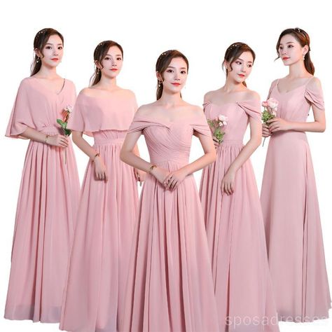 Dark Pink Bridesmaid Dresses, Mermaid Long Bridesmaid Dresses, Cheap Bridesmaid Dresses Online, Pink Floor, Fall Bridesmaids, Outfit Boho, Fall Bridesmaid Dresses, Stunning Bridesmaid Dresses, Ootd Women