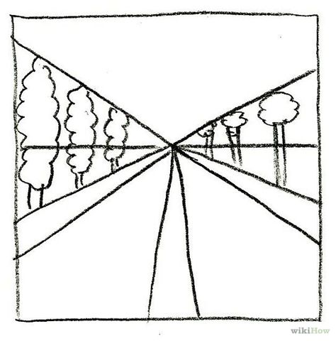 Linear Perspective Art, Perspective Drawing Tutorial, Linear Perspective Drawing, Linear Perspective, 7th Grade Art, Perspective Drawing Lessons, 6th Grade Art, 4th Grade Art, 5th Grade Art