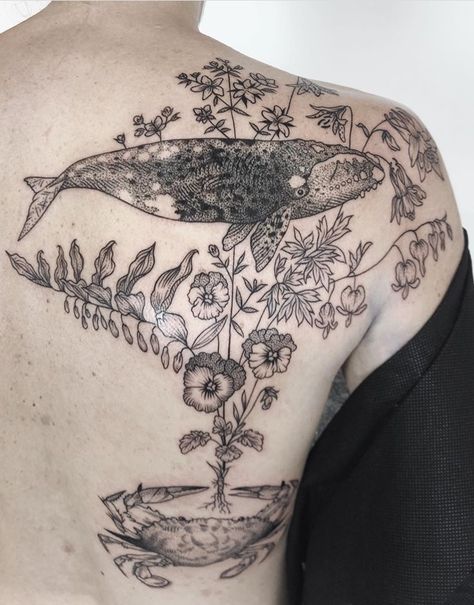 Pony Reinhardt Tattoo, Pony Reinhardt, Trout Lily, Whale Tattoo, Whale Tattoos, Ink Ideas, Tattoos And Piercings, Pansies, Flower Tattoo