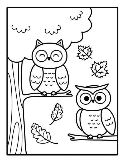 Cute Owl Coloring Pages, Autumn Coloring Pages, Autumn Animal, Fall Coloring Sheets, Autumn Animals, Owl Coloring Pages, Pumpkin Coloring Pages, Fall Coloring Pages, Fun Printables