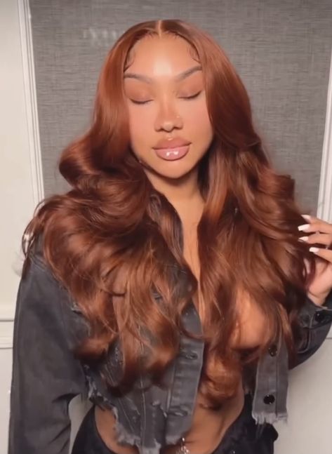 Orange Hair With Brown Roots, Frontal Ideas, Amber Hair, Two Braid Hairstyles, Creative Hair Color, Ginger Hair Color, Protective Hairstyles Braids, Hair Dye Colors, Hair Inspiration Color