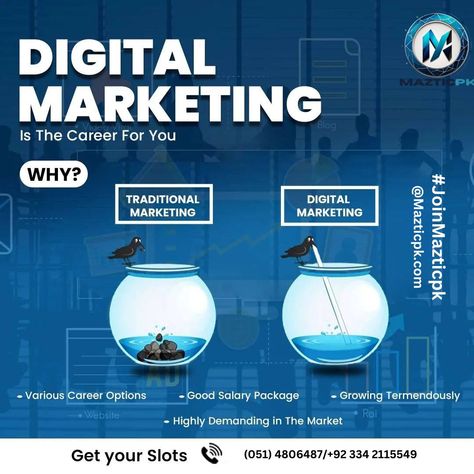 🌐 Embrace the Future of Marketing with Maztic Training Institute! 🌐 Traditional marketing is evolving, and Digital Marketing is leading the way! 📈 Why choose Digital Marketing? It offers you the power to reach a global audience, track results in real time, and build genuine connections—all from the comfort of your device. With our Digital Marketing Course, you’ll learn: 🔹 How to create engaging content that resonates with your audience 🔹 Master SEO and social media strategies to drive traff... Web Development Course, Traditional Marketing, Digital Marketing Course, Career Options, Learn Crafts, Engaging Content, Marketing Course, Blog Marketing, Marketing Courses