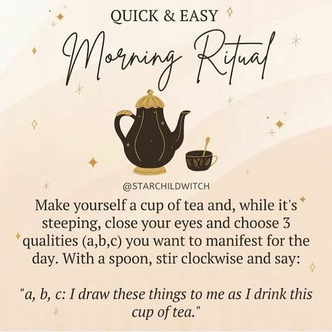 Morning Ritual Ideas, Coffee Witch, Ritual Ideas, Brewing Coffee, Healing Magic, Witchcraft Spell Books, Easy Morning, Witch Spell Book, Witchcraft For Beginners