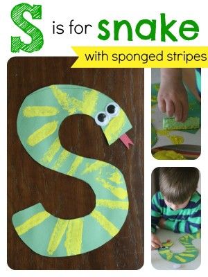 S is for Snake: Alphabet Craft- Pinned by @PediaStaff – Please Visit  ht.ly/63sNt for all our pediatric therapy pins S Is For Snake, Preschool Letter S, Letter S Crafts, Work For Kindergarten, Letter S Activities, Zoo Phonics, Preschool Letter Crafts, Abc Crafts, Alphabet Letter Crafts