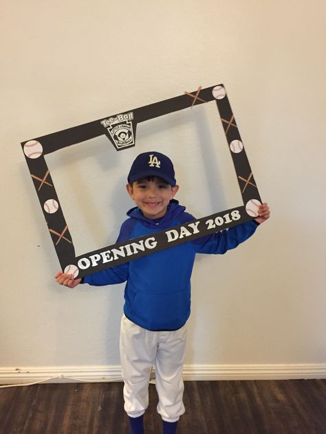 Baseball Opening Day Ideas, Opening Day Softball Ideas, Little League Opening Day Ideas, Opening Day Baseball Ideas, Baseball Opening Day Ideas Little League, Tball Practice, Tee Ball Banner Ideas, Dugout Decorations Baseball, Baseball Tournament Door Signs