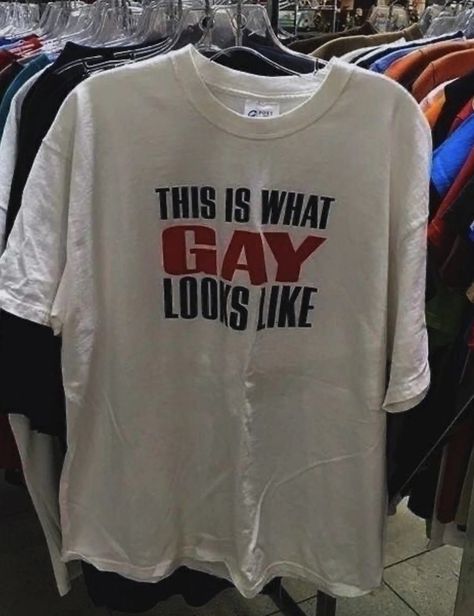 This is What Gay Looks Like Y2K Tee Cursed T-shirt Twitter Meme Paris Hilton Shirts That Go Hard Weirdcore Gen Z Meme - Etsy Specific Shirts, Y2k Slogan, Graphic Tee Y2k, College Au, Statement Shirts, Silly Clothes, Silly Shirt, Slogan Shirts, Y2k Baby Tee