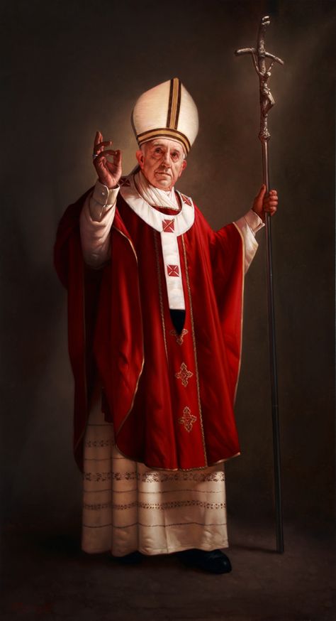 Papa Francisco (pintura)                                                                                                                                                      Más Ancient Paintings, The Pope, Holy Father, San Francesco, Roman Catholic Church, Papa Francisco, Catholic Art, Caravaggio, Pope Francis