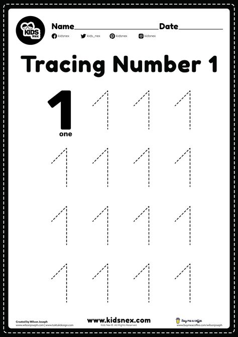 1 Tracing Worksheet, Number 1 Tracing Worksheets, Number 1 Tracing, Grade R Worksheets, Simplifying Algebraic Expressions, Maths Activity, Math Preschool, Worksheet For Preschool, Preschool Number Worksheets