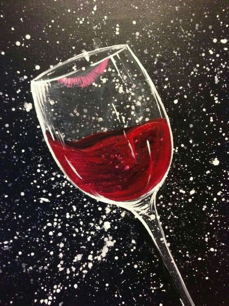 Painting Library, Art Du Vin, Pinots Palette, Wine And Canvas, Wine Painting, Beach Glass Art, Interior Painting, Wine Art, Paint And Sip