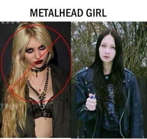 Metalhead Women, Lup Singuratic, Metal Meme, Metalhead Girl, Jennifer Grey, Metal Chicks, Black Metal Art, Movies Of All Time, Funny Music