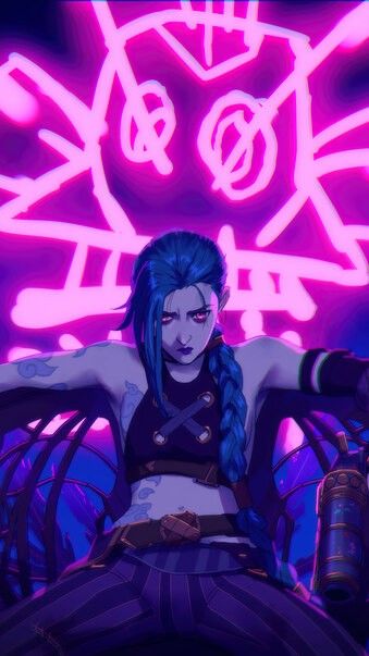 Arcane Jinx, Jinx Arcane, Semi Realism, Art House, Wallpaper 4k, League Of Legends, Neon, Iphone