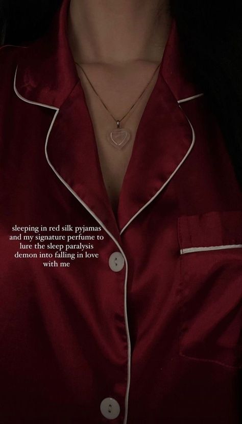 Red Pjs Aesthetic, Red Feminine Aesthetic, Persephone Aesthetic Outfit, Wine Red Outfit, Loving Him Was Red, Dark Coquette, Dark Feminine Aesthetic, Dark Feminine, Cute Pajamas