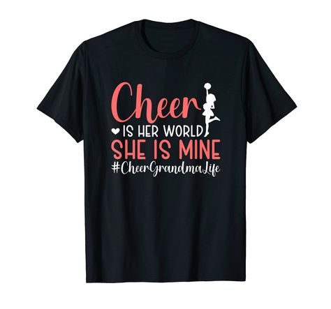 PRICES MAY VARY. Solid colors: 100% Cotton; Heather Grey: 90% Cotton, 10% Polyester; All Other Heathers: 50% Cotton, 50% Polyester Imported Pull On closure Machine Wash Excellent idea on Mother's Day for a cheerleader grandma or a cheerleading grandmother, whose granddaughter is a cheerleader. Great for a proud cheerleading grandma or a cheer grandmother. Cute for a cheer grandma, who is a huge cheerleading fan. Lightweight, Classic fit, Double-needle sleeve and bottom hem Cheer Grandma, Cheerleading, Heathers, Heather Grey, Mother's Day, Fan, T Shirts, Grey, T Shirt