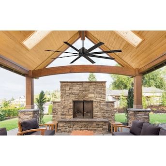 Large Fan, Minka Aire, Outdoor Fan, Outdoor Ceiling, Ceiling Fan With Remote, Backyard Patio Designs, Outdoor Ceiling Fans, Back Patio, Outdoor Fireplace