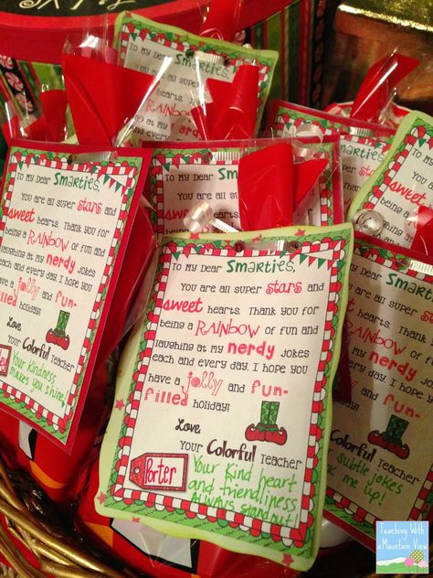 I finally finished my little holiday gifts to my students!  I have had people ask why I feel like I should give them something, but th... Classroom Christmas Gifts, Student Holiday Gifts, Class Gifts, Students Christmas, Gifts For Students, Student Teacher Gifts, Holiday Classroom, Student Christmas Gifts, Classroom Christmas