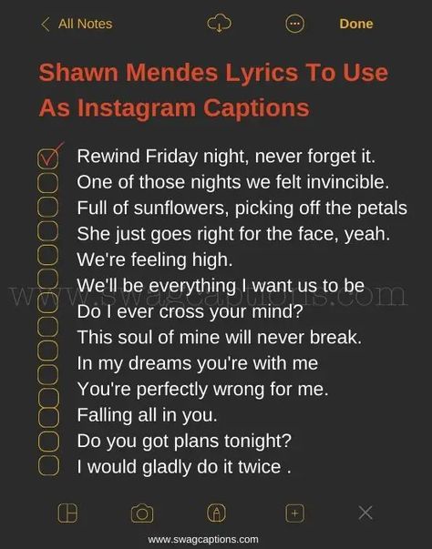 Shawn Mendes Lyrics To Use As Your Next Instagram Caption Shawn Mendes Bio Ideas, Shawn Mendes Captions, Shawn Mendes Captions For Instagram, Shawn Mendes Quotes Lyrics, Song Lyrics Captions For Instagram, Shawn Mendes Song Lyrics, Popular Lyrics, Song Lyrics Captions, Lyrics Captions