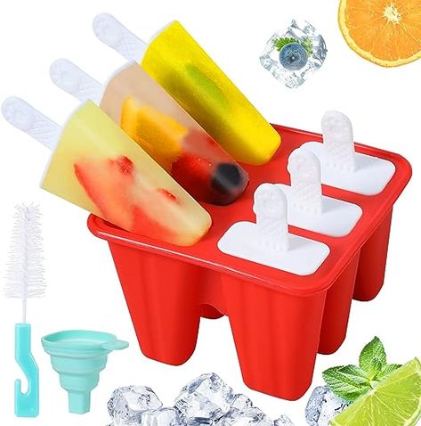 Diy Popsicles, Ice Pop Maker, Fruit Pudding, Silicone Ice Molds, Ice Pop Molds, Homemade Popsicles, Molds Silicone, Ice Pop, Popsicle Molds