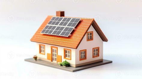 Rooftop Solar Panels, Rooftop House, Solar Panel Project, Solar Rooftop, Solar Panels Roof, Home Energy, Panel Solar, Miniature House, Green Building