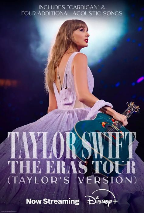 ‘Taylor Swift | The Eras Tour (Taylor’s Version)’ Debuts as the No. 1 Music Film Ever on Disney+ Taylor Swift The Eras Tour, Eras Tour, Movie Poster, Taylor Swift, Swift, Musical, Concert, Film, Disney