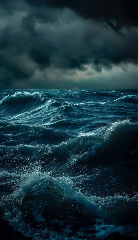 Scary Ocean, Ocean Storm, Ocean Waves Painting, Waves Photography, Beautiful Scenery Photography, Ocean Pictures, Stormy Sea, Ocean Wallpaper, Sea Painting