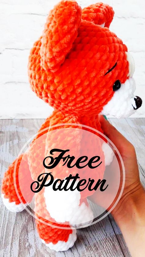 Free and Awesome Red Fox Amigurumi Crochet Pattern - Free Amigurumi Pattern, Amigurumi Blog! Fox Plush Crochet Pattern Free, Crochet Fox Pattern Free, Fox Crochet Pattern, Amigurumi Fox Pattern, Fox Amigurumi, Crocheted Fox Pattern, Amigurumi Fox, Confection Au Crochet, Crochet Animals Free Patterns