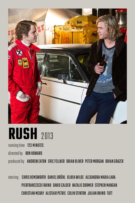 Rush Movie Poster Rush Movie Poster, Rush 2013, Rush Movie, Alexandra Maria Lara, Rush Poster, Daniel Brühl, Niki Lauda, 2011 Movies, Iconic Movie Posters