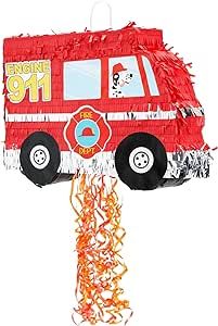 Fire Truck Pinata, Truck Pinata, Red Birthday Party, Birthday Pinata, Firetruck Birthday Party, Firefighter Party, Fireman Birthday, Firefighter Birthday, Red Tissue Paper