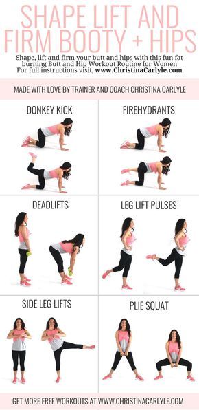 Butt and Hip Workout | Shape, lift and firm your butt and hips at home with this fun fat burning workout routine for women and beginners. https://www.christinacarlyle.com/shape-lift-and-firm-butt-and-hip-workout/ Workout Morning, Workout Man, Fat Burning Workout Routine, Workout Routines For Women, Drop Weight, Trening Fitness, Home Exercise Routines, Hip Workout, Healthy Sleep