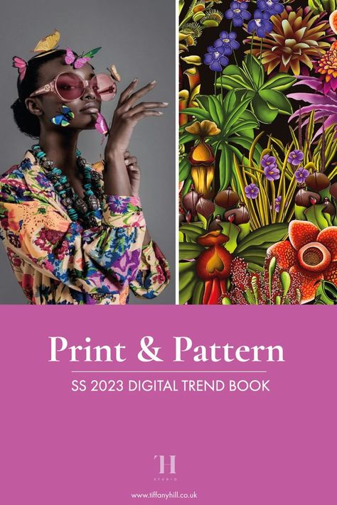 Our Women’s Fashion print and pattern trend book provides a comprehensive view of the three overarching influences and the 15 print stories from them. #SS23 #springsummer2023 #2023 #trend #moodboard #trending #trendanalysis #fashion #womensfashion #style #trendboard #tiffanyhillstudio #trendforecaster #mood #prints #SS23trends #trends #spring23 #wgsn #fashiontrends #printtrends #colourpalette #womenswear #fashionweek #patterntrends Trend Moodboard, Fashion Trend Pattern, Fashion Trend Book, Print Design Trends, Print And Pattern, Fashion Trend Forecast, Trend Fabrics, Tropical Fashion, Color Trends Fashion