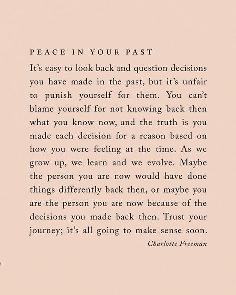 Mind Control Quotes, Charlotte Freeman, Past Quotes, Serious Quotes, Emotional Awareness, Journal Writing Prompts, Healing Arts, Make Peace, Life Improvement