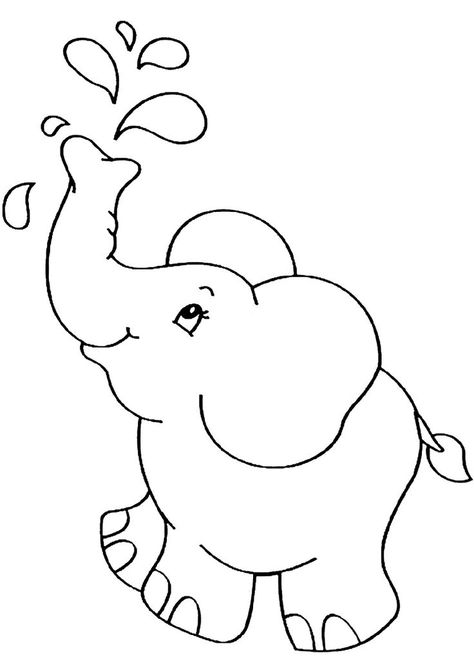 Cat Drawing For Kid, Coloring Pages Disney, Zoo Coloring Pages, Elephant Coloring, Elephant Coloring Page, Elephant Colour, Deco Jungle, Disney Free, Elephant Drawing