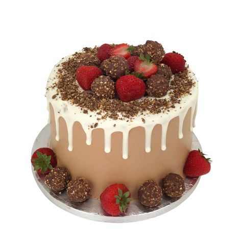 Our round cake comes with either vannila or chocolate sponge. It is topped Fresh strawberries and ferrero rocher choclates and ferrero dusting. A rich white chocolate dripping is spread around the cake. All our cakes are handcrafted including the decorations on the top We are passionate about producing highest quality eggless cakes. Ferrero Rocher And Strawberry Cake, Birthday Cake With Ferrero Rocher, Ferrero Cake, Nutella Birthday Cake, Chocolate Dripping, Ferrero Rocher Cake, Eggless Cakes, Cake With Strawberries, Bramley Apple