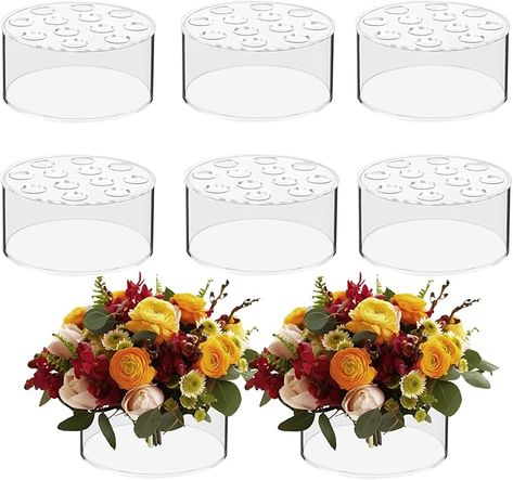 Amazon.com: ToBeAce 8 Pcs Acrylic Flower Vase Bulk, Round Clear Acrylic Vases Floral Centerpiece for Dining Tables Wedding Centerpiece Table Decorations Low Flower Vases with 12 Holes for Party Birthday Decor : Home & Kitchen Short Vase Centerpieces, Small Quince Centerpieces, Tulip Table Centerpieces, Wedding Table Centerpieces Terracotta, 60 Birthday Table Decorations, Yellow Flowers Centerpiece, Simple Cheap Centerpieces, Large Round Table Centerpiece, Simple Flower Centerpieces Birthday