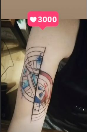 Steve And Tony, Steve Rogers, Deathly Hallows Tattoo, Tony Stark, Triangle Tattoo, Geometric Tattoo, Tattoos