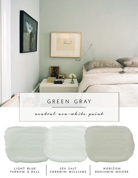 Muted Green Paint Colors Green Gray Paint, Best Neutral Paint Colors, Neutral Paint Colors, Gray Paint, Neutral Paint, Bedroom Paint Colors, Trendy Bedroom, Interior Paint Colors, Motivational Art